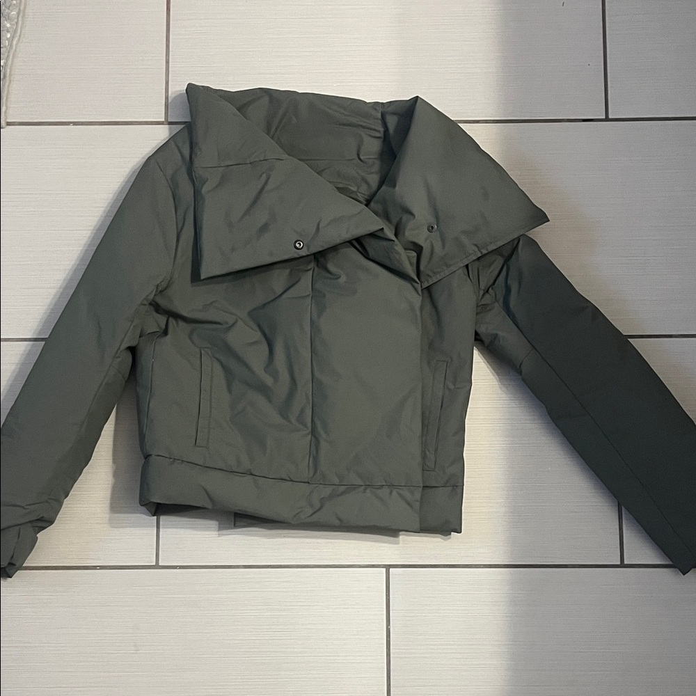 Stylish light olive Green Jacket Lucy
